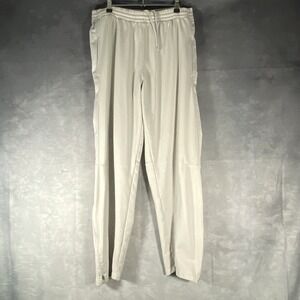 Kappa Track Pants Joggers Size XL Cream Taupe Ankle Zip Y2K Streetwear